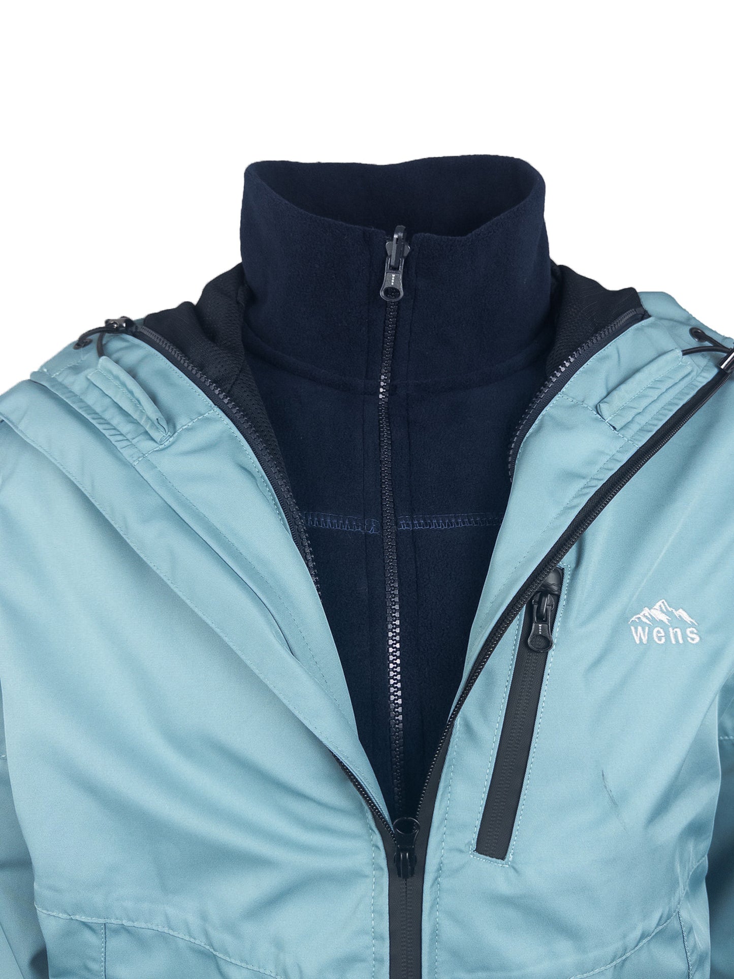 Su Gecirmez Mont | Rüzgar geçirmez| 3İN1 Polarlı Triflex Model, Outdoor Mont | Mint Rengi