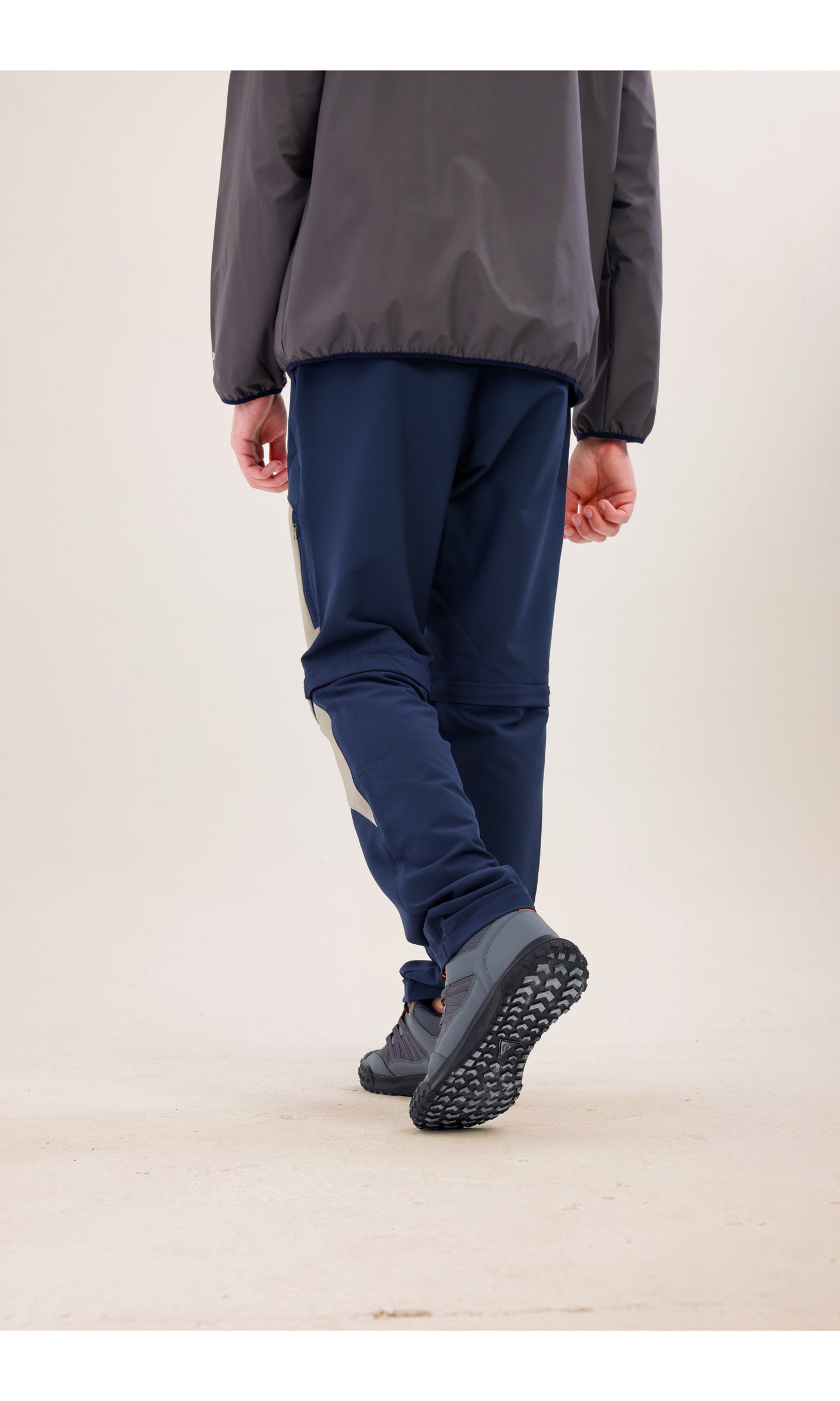 TwinJourney Lacivert-Gri Outdoor Pantolon: Dört Mevsim Şorta Dönüşen Pantolon