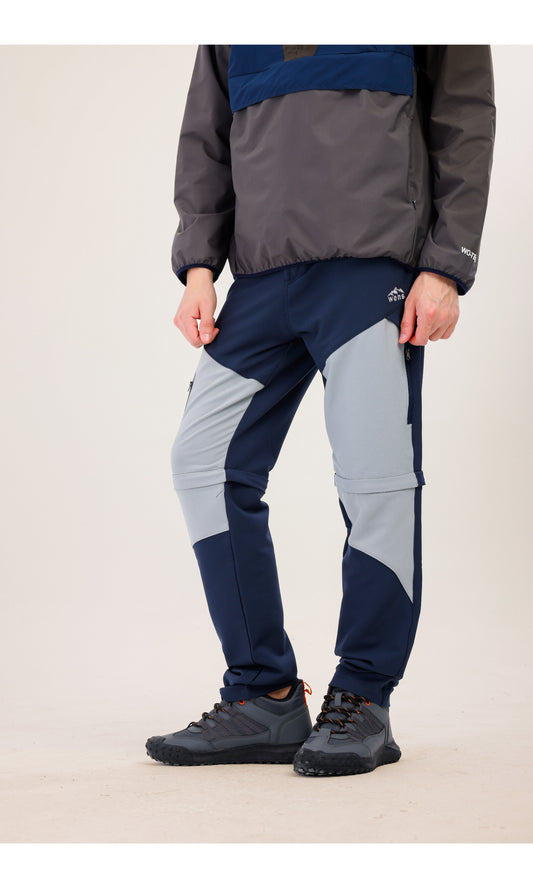 TwinJourney Lacivert-Gri Outdoor Pantolon: Dört Mevsim Şorta Dönüşen Pantolon