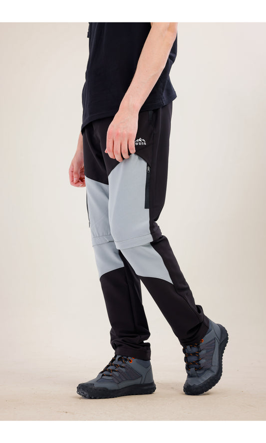 TwinJourney  Outdoor Siyah Gri Pantolon: Dört Mevsim, Şorta Dönüşen Pantolon