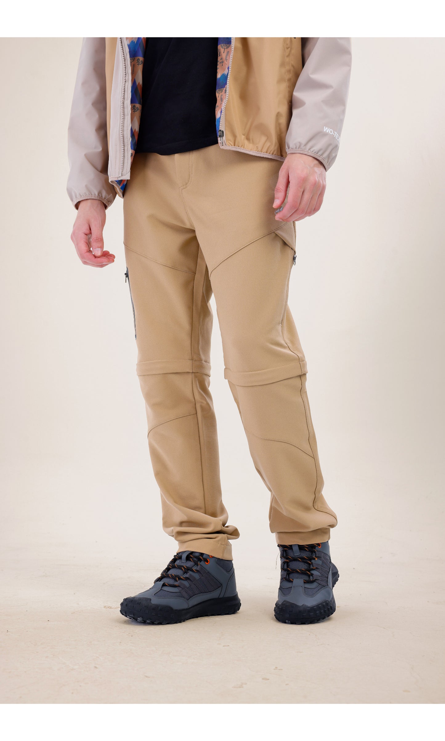 TwinJourney Bej Outdoor Pantolon: Dört Mevsim Şorta Dönüşen Pantolon