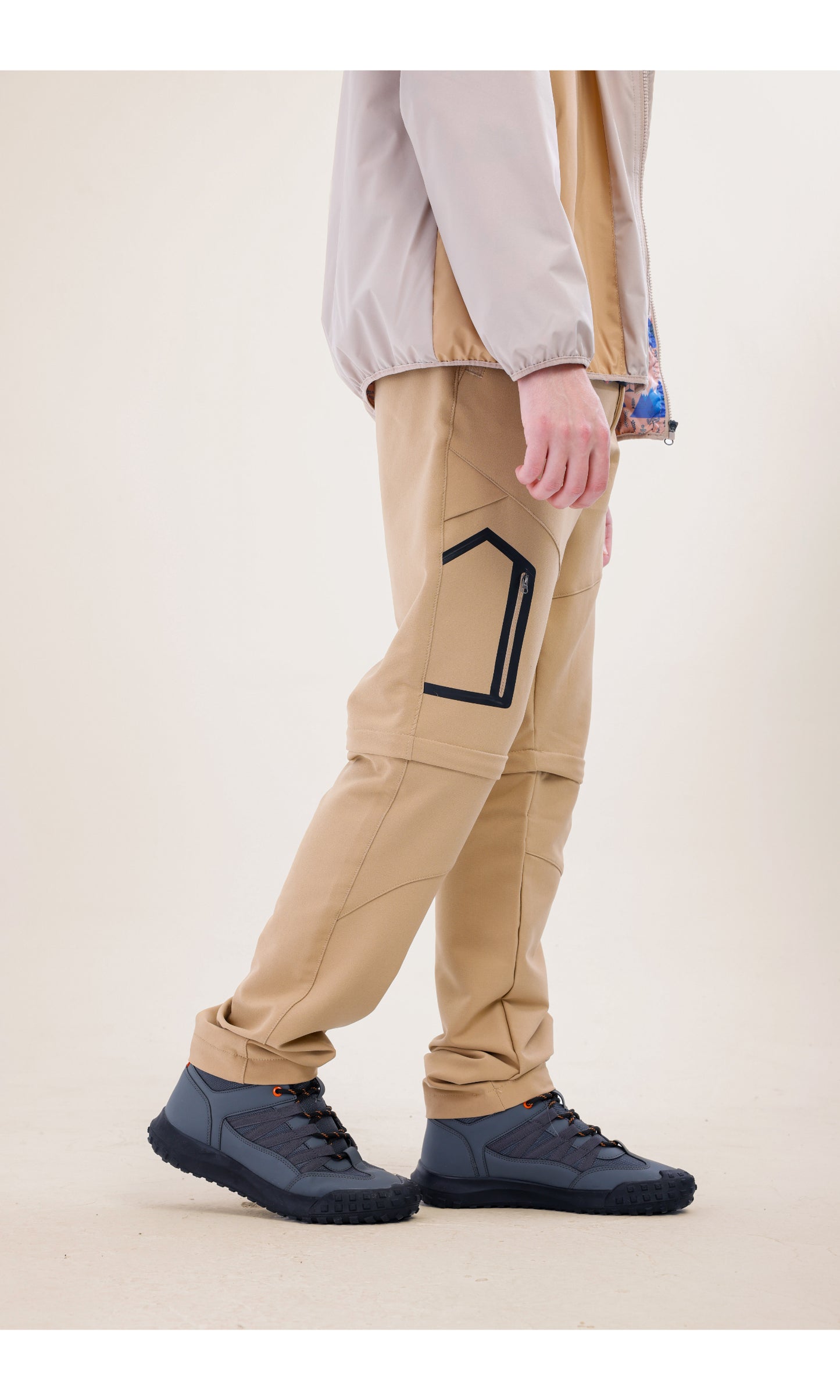 TwinJourney Bej Outdoor Pantolon: Dört Mevsim Şorta Dönüşen Pantolon