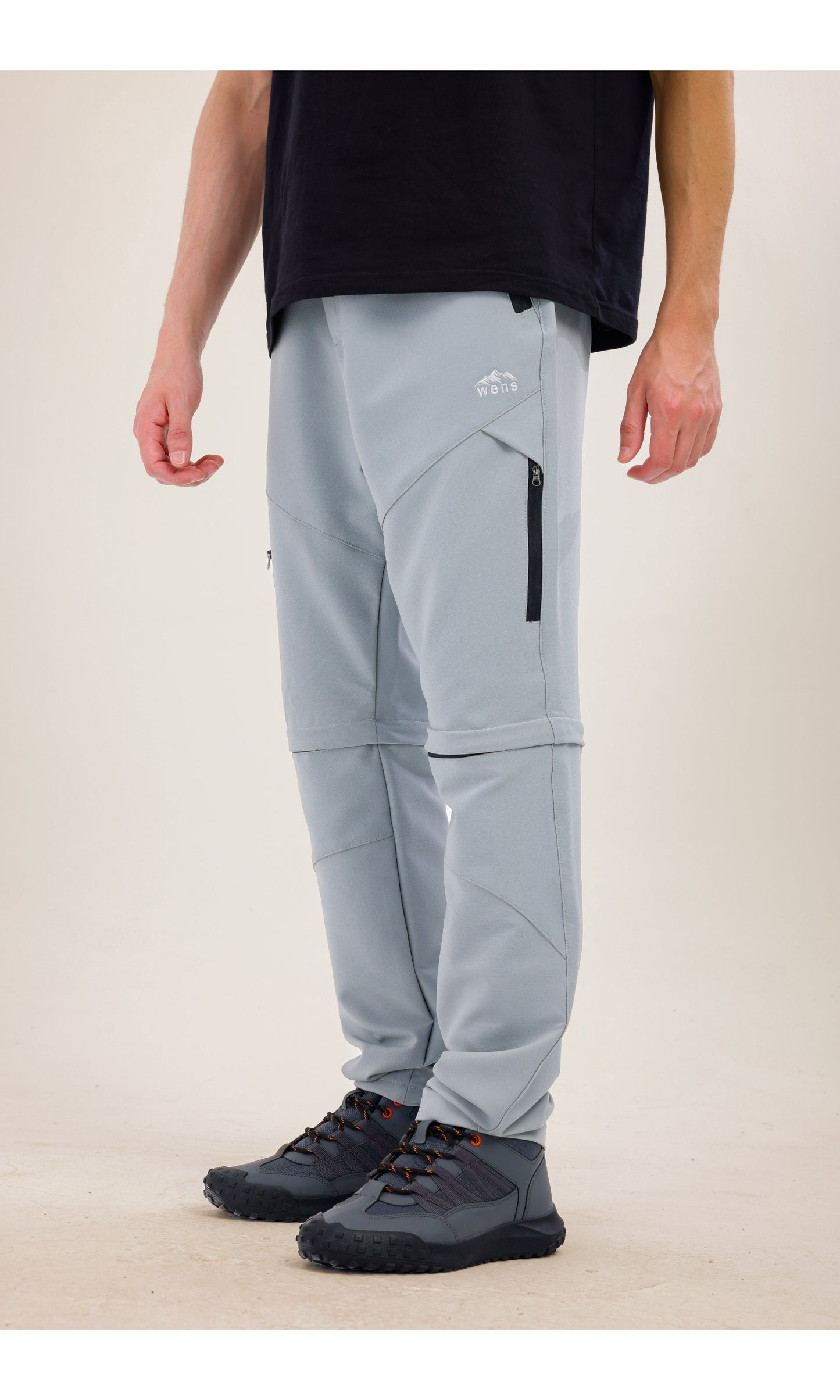 TwinJourney Gri Outdoor Pantolon: Dört Mevsim Şorta Dönüşen Pantolon