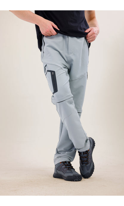 TwinJourney Gri Outdoor Pantolon: Dört Mevsim Şorta Dönüşen Pantolon