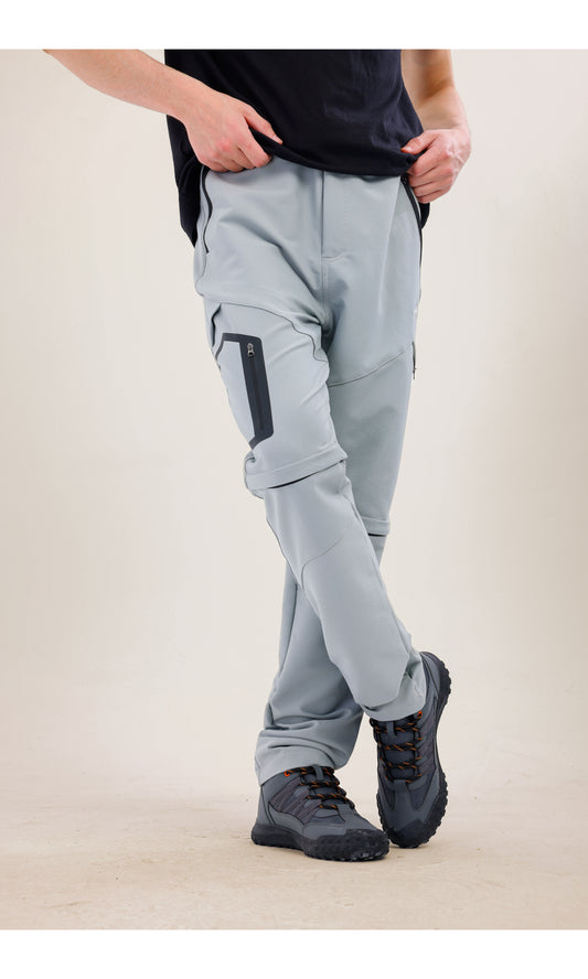 TwinJourney Gri Outdoor Pantolon: Dört Mevsim Şorta Dönüşen Pantolon