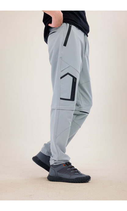 TwinJourney Gri Outdoor Pantolon: Dört Mevsim Şorta Dönüşen Pantolon