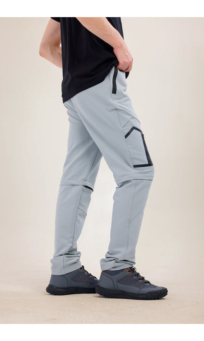 TwinJourney Gri Outdoor Pantolon: Dört Mevsim Şorta Dönüşen Pantolon