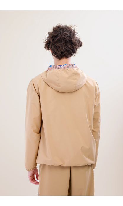 Flow Flex Ultra Hafif Su Geçirmez Hoodie – Bej/Krem (Kum Tepeleri), Çantaya Dönüşen Tasarım