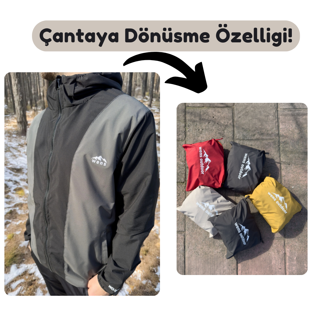 Rain Flex Ultra Hafif Su Geçirmez Yağmurluk –  Çantaya Dönüşen Tasarım
