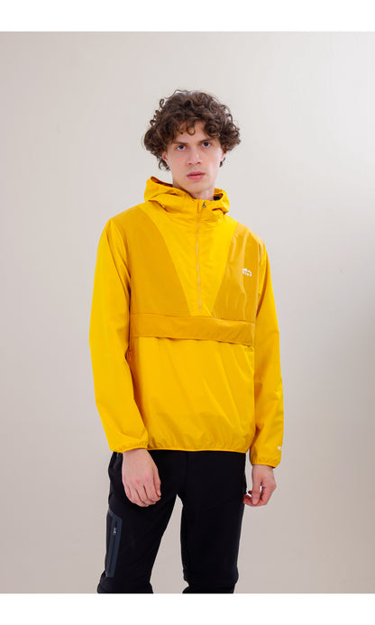 Flow Flex Ultra Hafif Su Geçirmez Hoodie – Sarı/Hardal (Gün Işığı İkilisi), Çantaya Dönüşen Tasarım